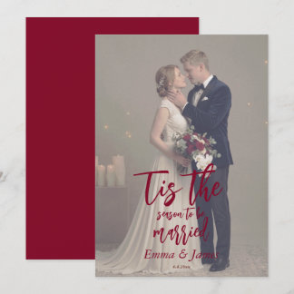 Tis the Season to Be Married Christmas Wedding Invitation