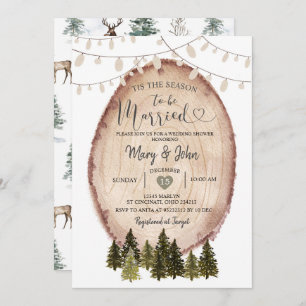 Tis the season to be married Forest Wedding Invitation