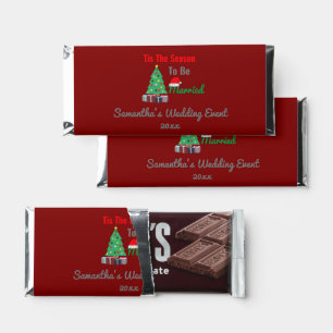 Tis The Season To Be Married Hershey Bar Favors
