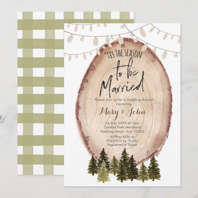 Tis the season to be married invitation (Front/Back)