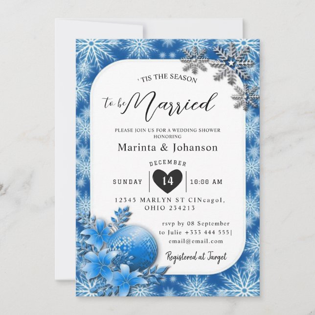 Tis the season to be married Invitation (Front)