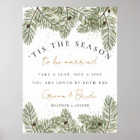 Tis the season to be Married Pine & Gold Christmas