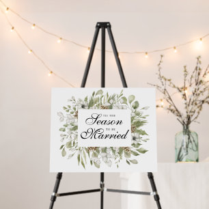 Tis the Season to Be Married Wedding Foam Board