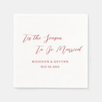 Tis the Season To Be Married | Wedding Napkins
