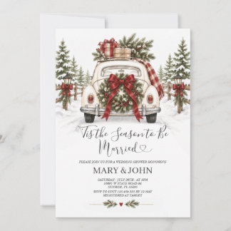 Tis the Season to Be Married Wedding Shower Invitation