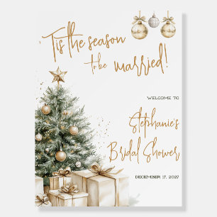 'Tis the Season to be Married! Wedding Welcome Foam Board