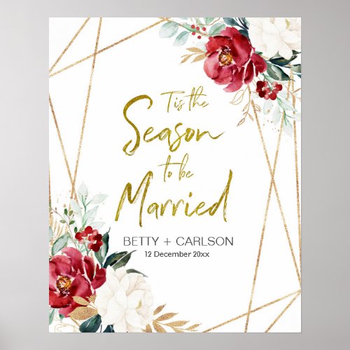 Tis The Season to Be Married Welcome Poster