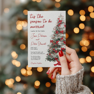 Tis The Season to Be Married Winter Bridal Shower Invitation