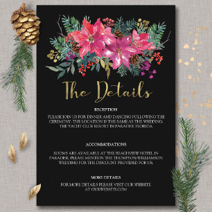 Tis The Season To Be Married Winter Christmas Pink Enclosure Card