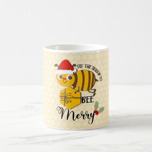 Tis the season to be merry bee  card coffee mug