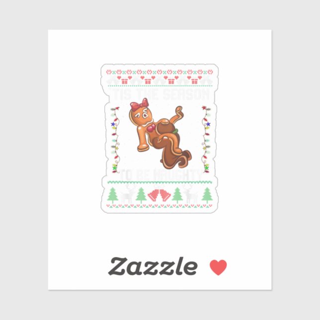 Tis The Season To Be Naughty Christmas  Sticker (Sheet)