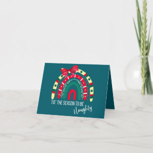 Tis' The Season To Be Naughty Letterpress Thank You Card