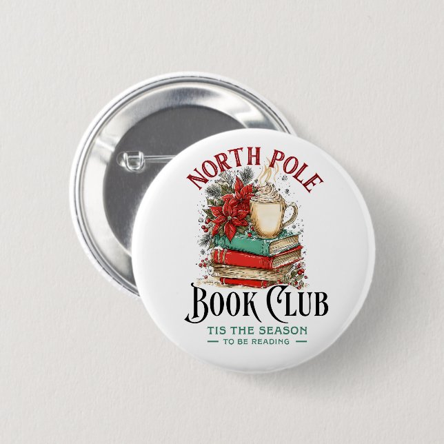 'Tis the Season to Be Reading  Button (Front & Back)