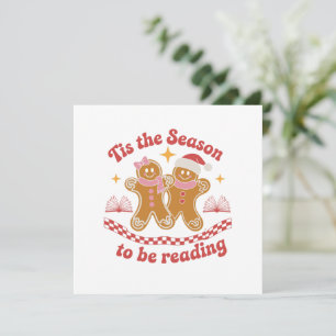Tis The Season To Be Reading Christmas School  Holiday Card