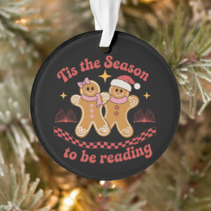 Tis The Season To Be Reading Christmas School  Ornament
