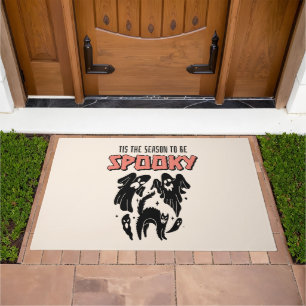 Tis the Season to be Spooky Creepy Halloween Doormat