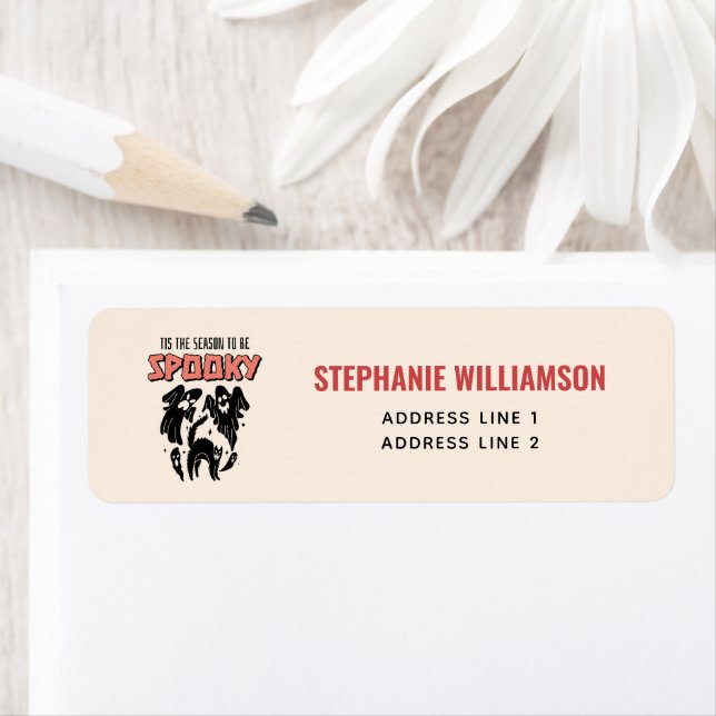 Tis the Season to be Spooky Creepy Halloween  Label (Insitu)