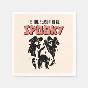 Tis the Season to be Spooky Creepy Halloween Napkins
