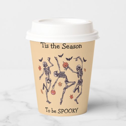 Tis the Season To Be Spooky _ Dancing Skeletons Paper Cups