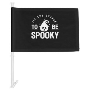 Tis The Season To Be Spooky Halloween Day Car Flag