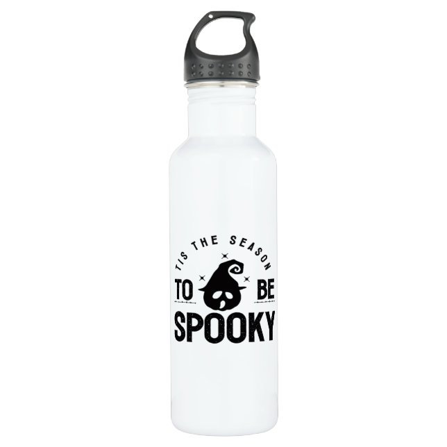 Tis The Season To Be Spooky Halloween Day Stainless Steel Water Bottle (Front)