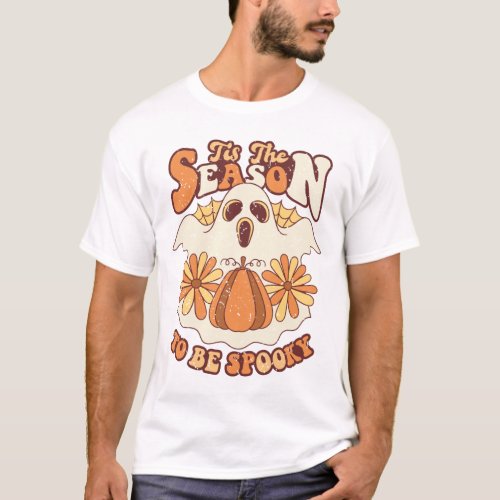 Tis the Season to be Spooky Halloween Groovy T_Shirt