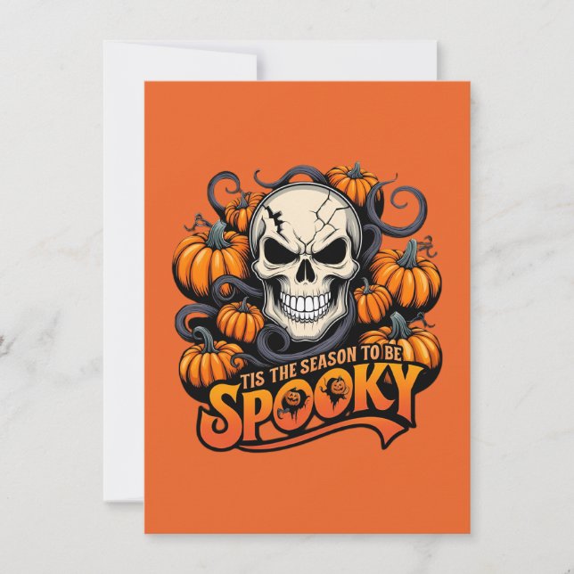 Tis The Season To Be Spooky Holiday Card (Front)