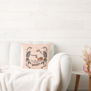 Tis' The Season to be Spooky Orange Halloween Throw Pillow