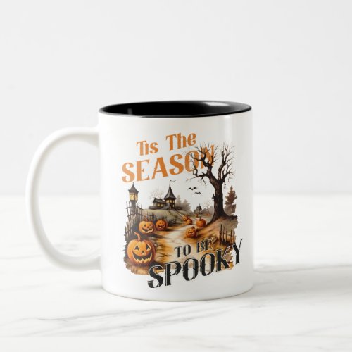 Tis the season to be Spooky Two_Tone Coffee Mug