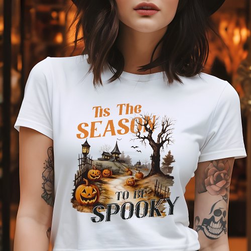 Tis the Season to Be Spooky Vintage Halloween Tri_Blend Shirt