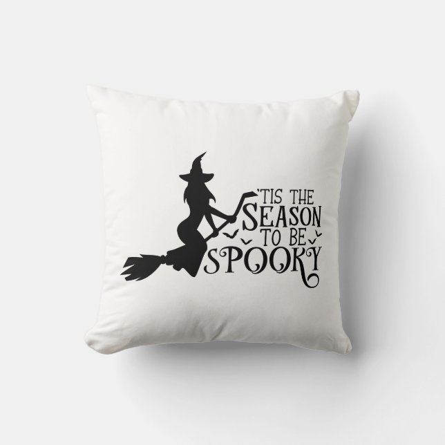 Tis The Season To Be Spooky Witch  Throw Pillow (Front)