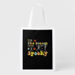 Tis The Season To Creepy Funny Dancing Skeletons M Grocery Bag