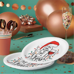 'Tis The Season to Get Tipsy Paper Plates