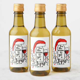 'Tis The Season to Get Tipsy  Wine Label