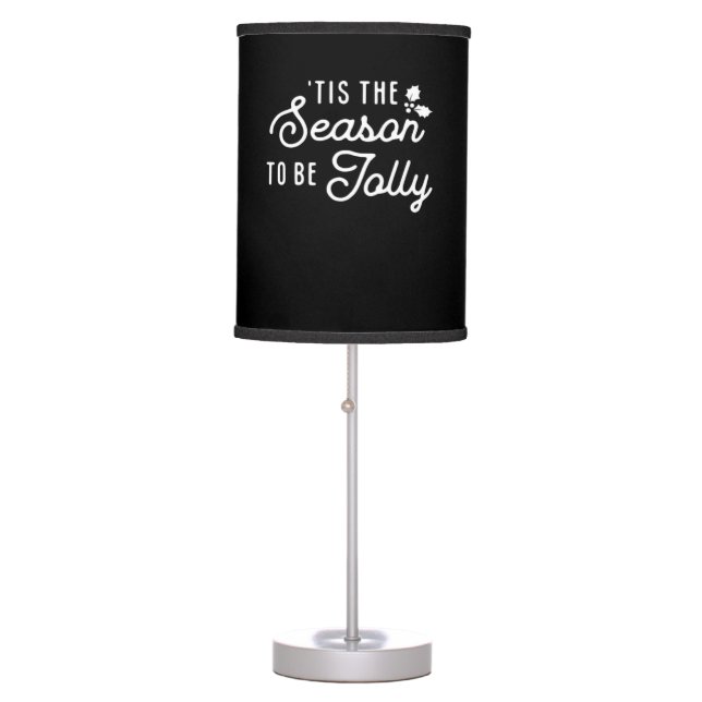 Tis The Season To Jolly Retro Style Table Lamp (Front)