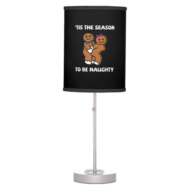 Tis The Season To Naughty Gingerbread Couple Chris Table Lamp (Front)