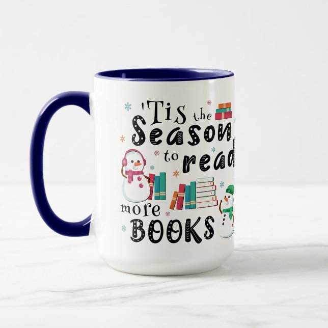 ’Tis the Season to Read More Books Mug (Left)
