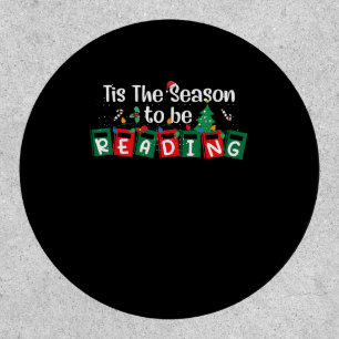 Tis The Season To Reading Christmas Teacher Book Patch