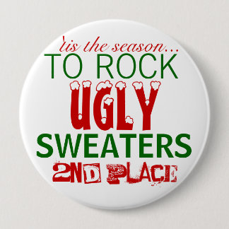 'tis the season to rock ugly sweaters pinback button