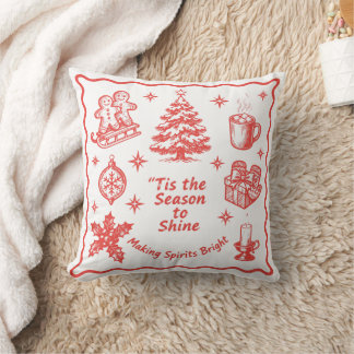 Tis The Season To Shine Christmas Throw Pillow