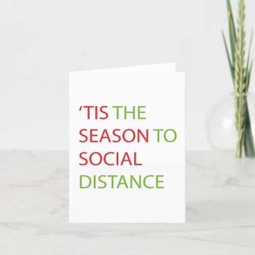 Tis the Season to Social Distance Christmas card