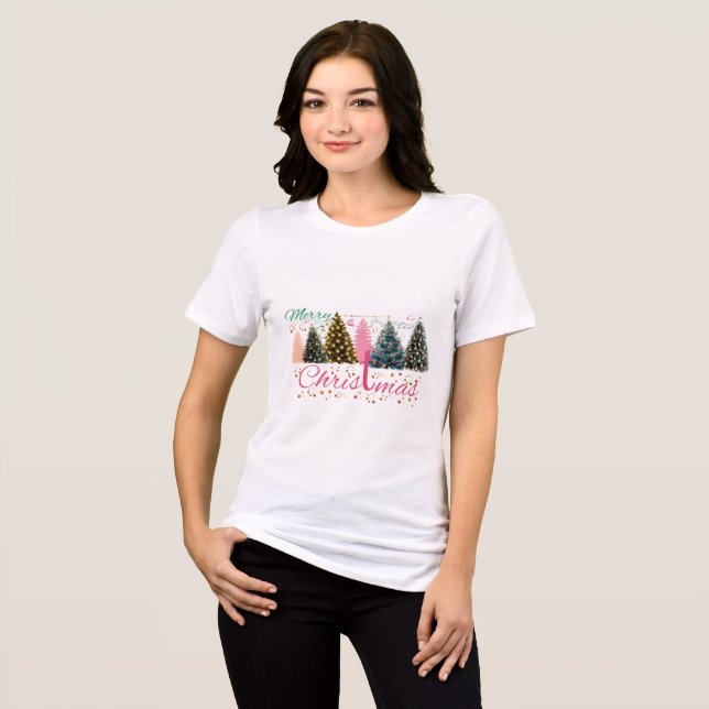 Tis the Season to Sparkle: A Christmas Tree Advent Tri-Blend Shirt (Front Full)