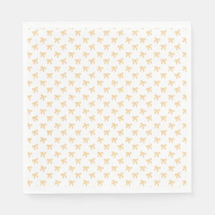 Tis' The Season To Sparkle Christmas Bow Gold Napkins