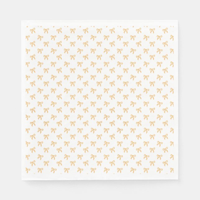Tis' The Season To Sparkle Christmas Bow Gold Napkins (Front)