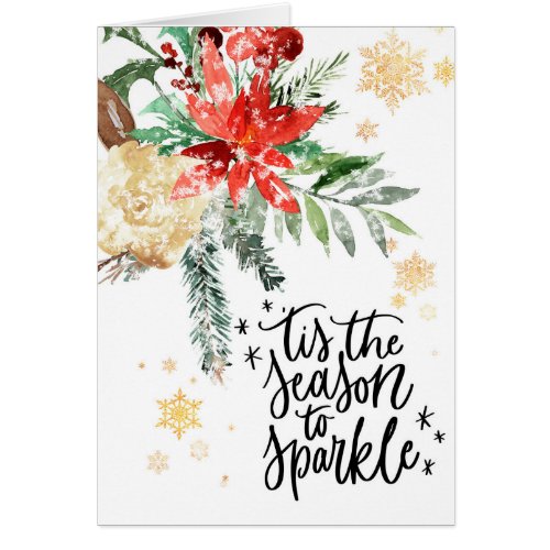 Tis The Season to Sparkle Christmas Holiday Card