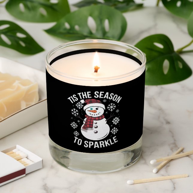 Tis The Season To Sparkle Christmas Holiday Gift Scented Candle (Lit)