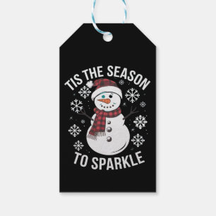 Tis The Season To Sparkle Christmas Holiday Gift Tags