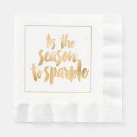 Tis the Season to Sparkle Christmas Paper Napkins