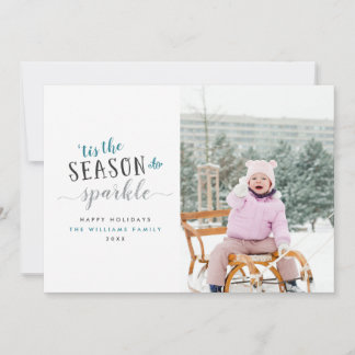 'Tis the Season to Sparkle Photo Christmas Cards