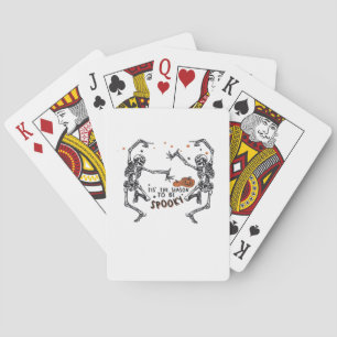 Tis The Season To Spooky Halloween Skeleton Retro Poker Cards